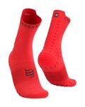 COMPRESSPORT Șosete clasice de ciclism - PRO RACING SOCKS V4.0 TRAIL - roșu/negru