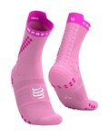 COMPRESSPORT Șosete clasice de ciclism - PRO RACING SOCKS V4.0 TRAIL - roz
