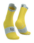 COMPRESSPORT Șosete clasice de ciclism - PRO RACING SOCKS V4.0 TRAIL - galben/albastru