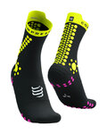 COMPRESSPORT Șosete clasice de ciclism - PRO RACING V4.0 TRAIL - galben/negru