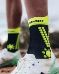 COMPRESSPORT Șosete clasice de ciclism - PRO RACING V4.0 TRAIL - galben/negru