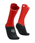 COMPRESSPORT Șosete clasice de ciclism - PRO RACING V4.0 BIKE - negru/roșu