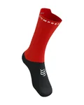 COMPRESSPORT Șosete clasice de ciclism - PRO RACING V4.0 BIKE - negru/roșu