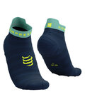 COMPRESSPORT Șosete de gleznă de ciclism - PRO RACING SOCKS V4.0 ULTRALIGHT RUN - albastru/albastru deschis