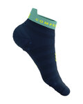 COMPRESSPORT Șosete de gleznă de ciclism - PRO RACING SOCKS V4.0 ULTRALIGHT RUN - albastru/albastru deschis
