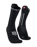 COMPRESSPORT Șosete clasice de ciclism - PRO RACING SOCKS V4.0 ULTRALIGHT BIKE - negru/alb