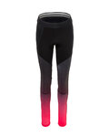 AGU Pantaloni de ciclism lungi fără bretele - PRIME GRADIENT LADY - negru/bordo