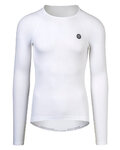 AGU Tricou de ciclism cu mânecă lungă - EVERYDAY - alb