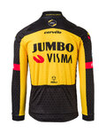 AGU Tricou de cilism pentru iarnă cu mânecă lungă - JUMBO-VISMA WINT '21 - negru/galben