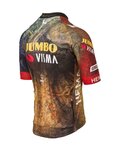 AGU Tricou de ciclism cu mânecă scurtă - JUMBO-VISMA 2022 - maro/albastru/galben/negru/roșu