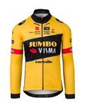 AGU Tricou de ciclism cu mânecă lungă de vară - JUMBO-VISMA 2023 - galben/negru