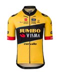 AGU Tricou de ciclism cu mânecă scurtă - JUMBO-VISMA 2023 JONAS VINGEGAARD - negru/galben