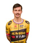 AGU Tricou de ciclism cu mânecă scurtă - JUMBO-VISMA 2023 PRIMOZ ROGLIC - negru/galben