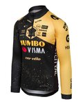 AGU Tricou de ciclism cu mânecă lungă de vară - JUMBO-VISMA VELODROME TDF 2023 - galben/negru