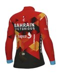 ALÉ Tricou de cilism pentru iarnă cu mânecă lungă - BAHRAIN VICTORIOUS 2023 WNT - roșu/albastru/galben/negru