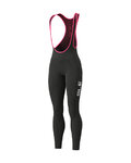 ALÉ Pantaloni de ciclism lungi cu bretele - WINTER LADY - negru