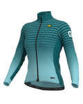 ALÉ Tricou de cilism pentru iarnă cu mânecă lungă - BULLET LADY WINTER - turcoaz