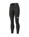 ALÉ Pantaloni de ciclism lungi fără bretele - BLEND LADY WINTER - alb/negru