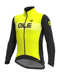 ALÉ Jachetă termoizolantă de ciclism - LOGO DWR STRETCH - negru/galben