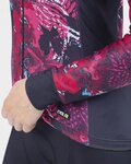 ALÉ Tricou de cilism pentru iarnă cu mânecă lungă - AMAZZONIA LADY WNT - negru/roz