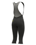 ALÉ Pantaloni de ciclism 3/4 cu bretele - ESSENTIAL LADY WNT - negru