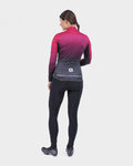 ALÉ Tricou și pantaloni de iarnă de ciclism - PR-R STARS LADY WNT - roz/negru