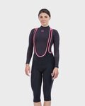 ALÉ Pantaloni de ciclism 3/4 cu bretele - ESSENTIAL LADY WNT - negru