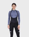 ALÉ Pantaloni de ciclism lungi cu bretele - FUTURE WARM LADY - negru