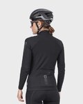 ALÉ Tricou de cilism pentru iarnă cu mânecă lungă - R-EV1 WARM RACE - negru