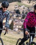 ALÉ Tricou de cilism pentru iarnă cu mânecă lungă - SOLID RIDE LADY WNT - negru/roz