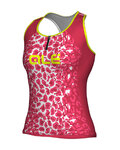 ALÉ Tricoul de ciclism fără mâneci - AGGUATO LADY  - roz/alb