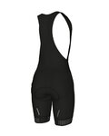 ALÉ Pantaloni scurți de ciclism cu bretele - TRAGUARDO LADY - negru/alb