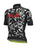 ALÉ Tricou de ciclism cu mânecă scurtă - GLASS - gri/negru