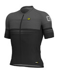 ALÉ Tricou de ciclism cu mânecă scurtă - SLIDE - negru/gri