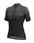 ALÉ Tricou de ciclism cu mânecă scurtă - SLIDE LADY  - gri/negru