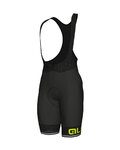 ALÉ Pantaloni scurți de ciclism cu bretele - CORSA - galben/negru