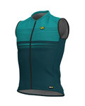 ALÉ Tricoul de ciclism fără mâneci - SLIDE - albastru/verde
