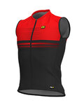 ALÉ Tricoul de ciclism fără mâneci - SLIDE - roșu/negru