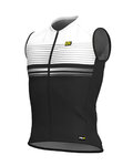 ALÉ Tricoul de ciclism fără mâneci - SLIDE - alb/negru