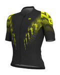 ALÉ Tricou de ciclism cu mânecă scurtă - PRO RACE - negru/galben