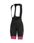 ALÉ Pantaloni scurți de ciclism cu bretele - THE END LADY - roz/negru