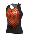 ALÉ Tricoul de ciclism fără mâneci - HEXA LADY  - portocaliu/negru