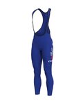 ALÉ Pantaloni de ciclism lungi cu bretele - BIKE EXCHANGE 2022 - albastru