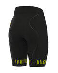 ALÉ Pantaloni scurți de ciclism fără bretele - STRADA LADY - galben/negru