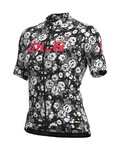 ALÉ Tricou de ciclism cu mânecă scurtă - ROSES LADY - negru/gri
