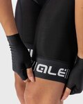 ALÉ Pantaloni scurți de ciclism cu bretele - STRADA LADY - alb/negru
