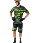 ALÉ Tricou de ciclism cu mânecă scurtă - ROCK OFF ROAD - negru/verde