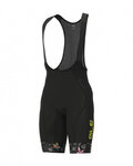 ALÉ Pantaloni scurți de ciclism cu bretele - VERSILIA - negru