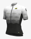 ALÉ Tricou de ciclism cu mânecă scurtă - MAGNITUDE - alb/negru