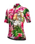ALÉ Tricou de ciclism cu mânecă scurtă - TIGER LADY - roz/verde